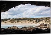 Dibond –Duinen aan het Strand– 120x80 Foto op Aluminium (Wanddecoratie van metaal)