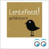 Bloemkaartjes Lentefeest - Cadeaukaartje - 20 Stuks - Lentefeest Kaartjes - 7x7cm - Met Boorgaatje