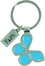 Sleutelhanger Faith - Butterfly - blue