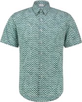 Purewhite -  Heren Regular Fit    Overhemd  - Groen - Maat M