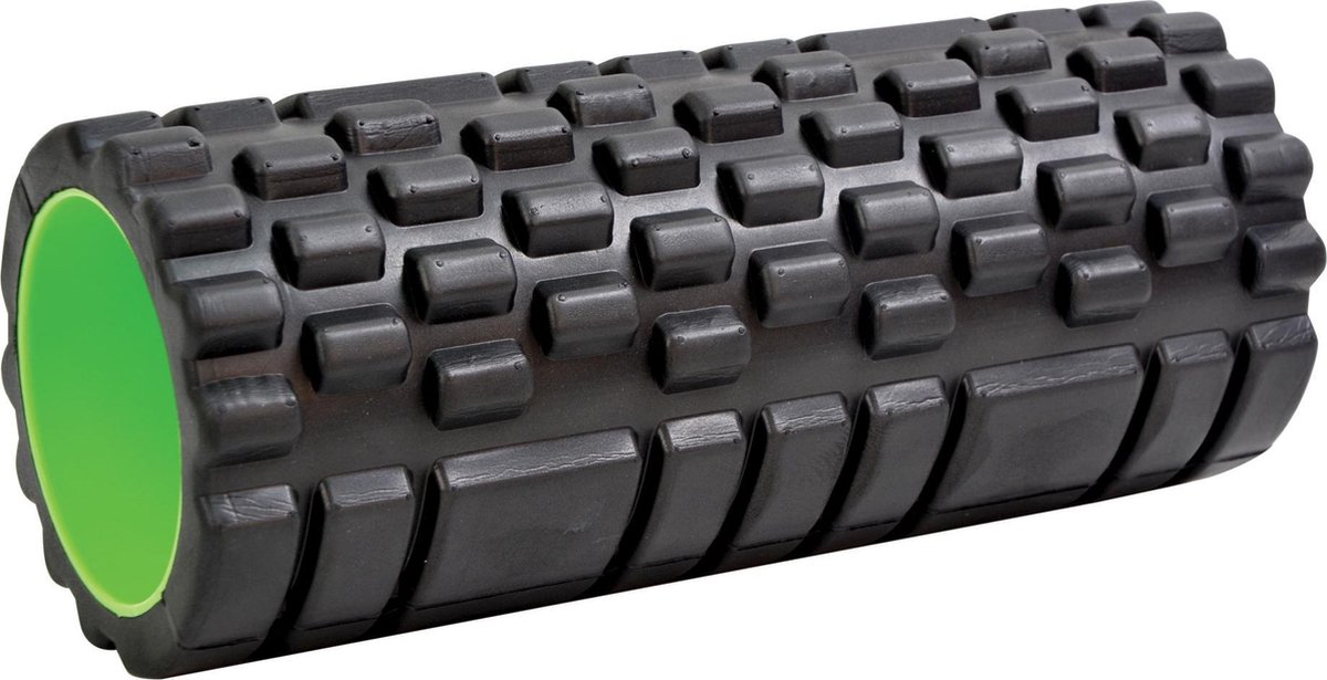 Schildkröt Fitness Massagerol - Doorsnee 14 cm - Kunststof - Zwart/Groen