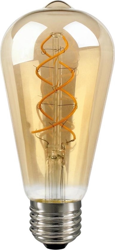 Quagga Ongeëvenaard verkrachting Vintage Flex Filament Led Lamp - E27 (grote fitting) - 4W (20W) - 200Lm -  2200K -... | bol.com