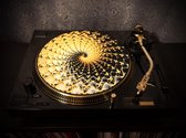 FIRE FRACTAL Felt Zoetrope Turntable Slipmat 12" - Premium slip mat – Platenspeler - for Vinyl LP Record Player - DJing - Audiophile - Original art Design - Psychedelic Art