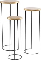 Beekwilder LVT Cilindro Gold - Zuil - Set van 3 - Goud - Sokkel - Plantentafel