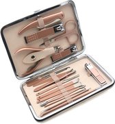 16-delige manicure- pedicure- gezichtsset reiskit met etui