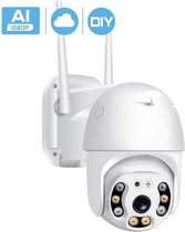 Wifi-beveiligingscamera - 2MP H.265-audio - PTZ draadloze IP-camera - Cloud-SD-sleuf- Bewegingsdetectie-1080P- Gratis APP