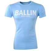 Ballin - Heren T-Shirt - Ronde Hals - Regular Fit - Licht Blauw
