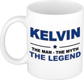 Kelvin The man, The myth the legend cadeau koffie mok / thee beker 300 ml