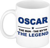 Oscar The man, The myth the legend cadeau koffie mok / thee beker 300 ml