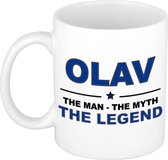 Olav The man, The myth the legend cadeau koffie mok / thee beker 300 ml