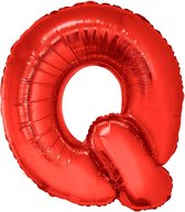 Grote folie ballon letter Q Rood