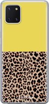 Samsung Note 10 Lite hoesje siliconen - Luipaard geel | Samsung Galaxy Note 10 Lite case | geel | TPU backcover transparant