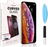 DrPhone Liquid Glass iPhone 11 Pro Max - 3D Curved Edge 9H – UV Full Glue Screenprotector