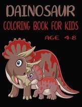 Dainosaur Coloring Book for Kids 4-8
