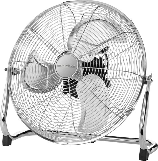 Vloerventilator ProfiCare 50 cm Ø met 3 snelheden, stil metalen rooster, verstelbare kantelhoek, 120W