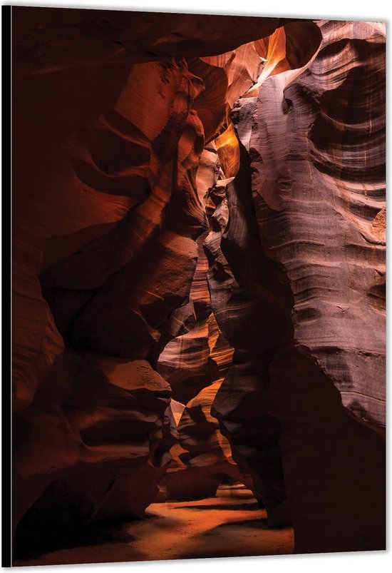 Dibond –Oranje Grotten– 30x40cm Foto op Aluminium (Met Ophangsysteem)