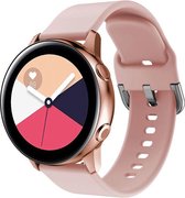 DrPhone Smartwatch 20mm Siliconen Band - Horlogeband – Metalen gesp – Roze- Geschikt voor o.a Galaxy Watch 4 44mm/40mm/ Galaxy Watch 4 42mm /Galaxy Watch 3 41mm / Galaxy Watch 42mm