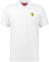 Ferrari Poloshirt Scuderia Heren Katoen Wit Maat Xs