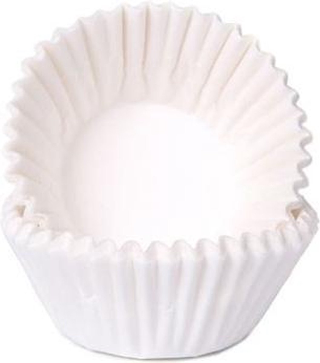 House of Marie Chocolade Baking Cups - Wit - pk/100
