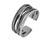 Semyco ring dames zilver Buddha - One-size - Verstelbaar - Cadeau voor vrouw verjaardag