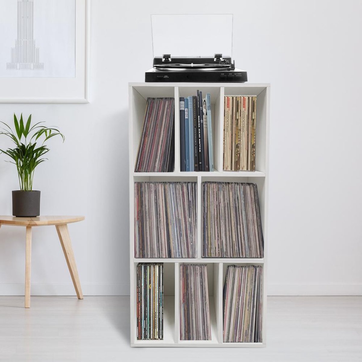 LP vinyl opbergkast kubus - platenkast - lp vinyl platen opbergrek LP vinyl opbergkast kubus - platenkast - lp vinyl platen opbergrek