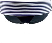Seafolly Riviera Stripe Roll Top Hipster - Blauw wit gestreept bikinibroekje Dames - Maat 36