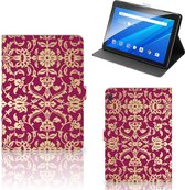 Lenovo Tab E10 Tablet Hoes Barok Pink