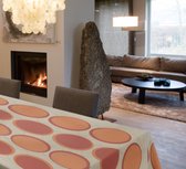 Joy@Home Tafellaken - Tafelkleed - Tafelzeil - Opgerold Op Dunne Rol - Geen Plooien - Trendy - Balloon Oranje - Rood - 140 cm x 280 cm
