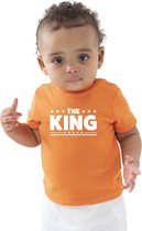 The king met sterren cadeau t-shirt oranje baby / peuter voor jongens en meisjes - Koningsdag / Kingsday - kinder shirtjes 3-6 mnd