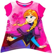 Disney Frozen - Anna - T-shirt - Model "Playfull Anna" - Fuchsia - 110 cm - 5 jaar - 100% Katoen