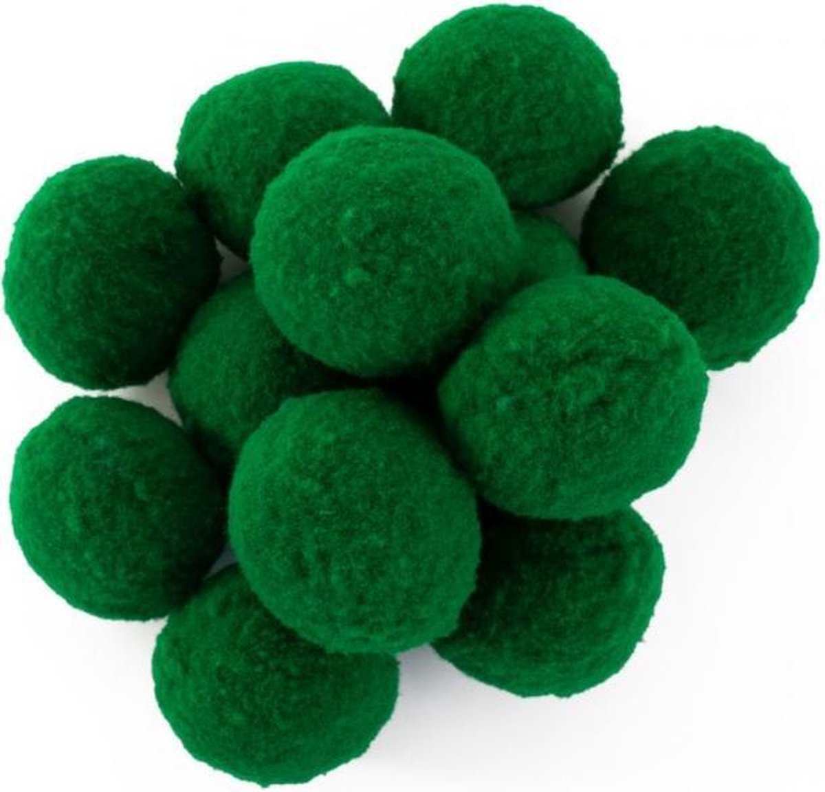 Pom Pom 4 cm groen 12 stuks