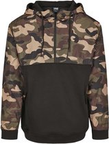 Urban Classics Hoodie/trui -M- Military Zwart/Bruin