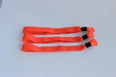 CombiCraft Blanco Textiel Polsbandjes Neon Rood - 100 stuks