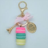 - Schattige - Sleutelhanger - Keychain -  Macarons - Eifeltoren - Parijs -