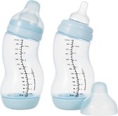 Difrax Anti-Colic S-babyfles Wide - 310 ml - Blauw - 2 stuks