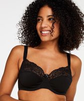 Hunkemöller Niet-voorgevormde BH Nina Minimizer full cup - zwart - Maat E85