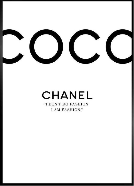 Poster Coco Chanel poster noir et blanc - Posters