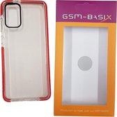 GSM-Basix TPU Back Cover voor Apple iPhone 11 Transparant Rode Rand