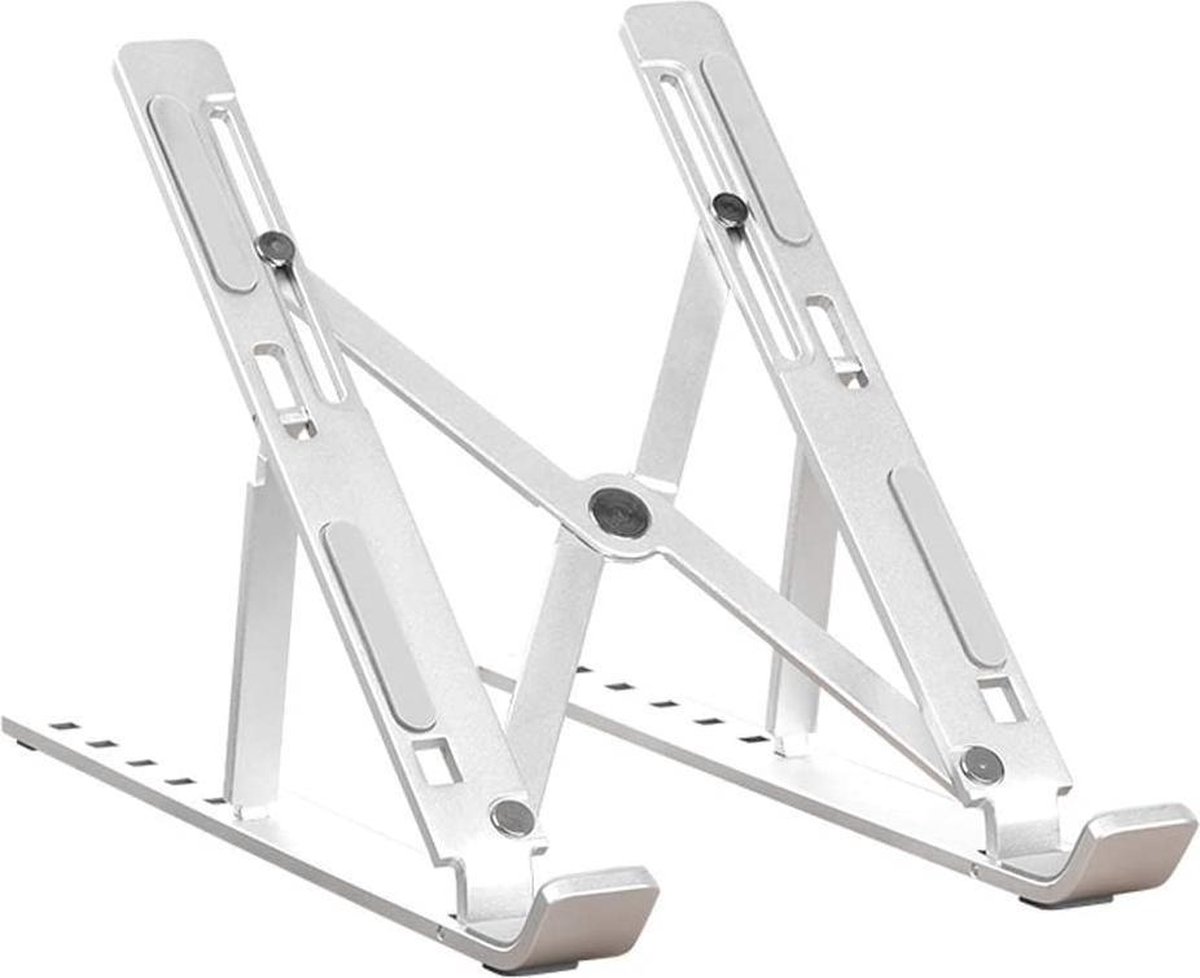 Universele Ergonomische Aluminium Laptop standaard - 11.6 tot 15.4 inch - Zilver