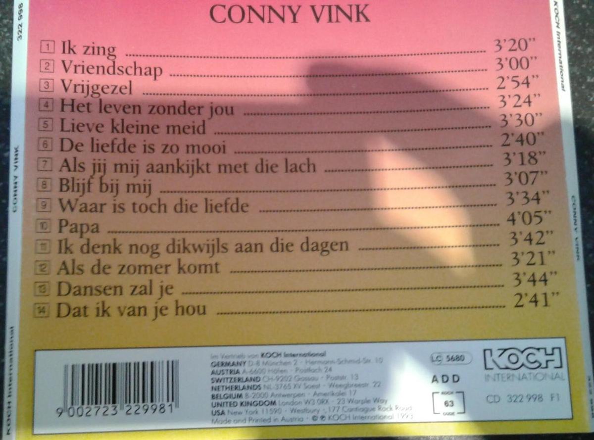 Conny Vink - Conny Vink, Conny Vink | CD (album) | Muziek | bol.com