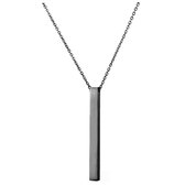 Long Bar Ketting - Minimalist - Zwart - Ketting Mannen - Ketting Heren - Ketting Dames - Valentijnsdag voor Mannen - Valentijn Cadeautje voor Hem - Valentijn Cadeautje Vrouw