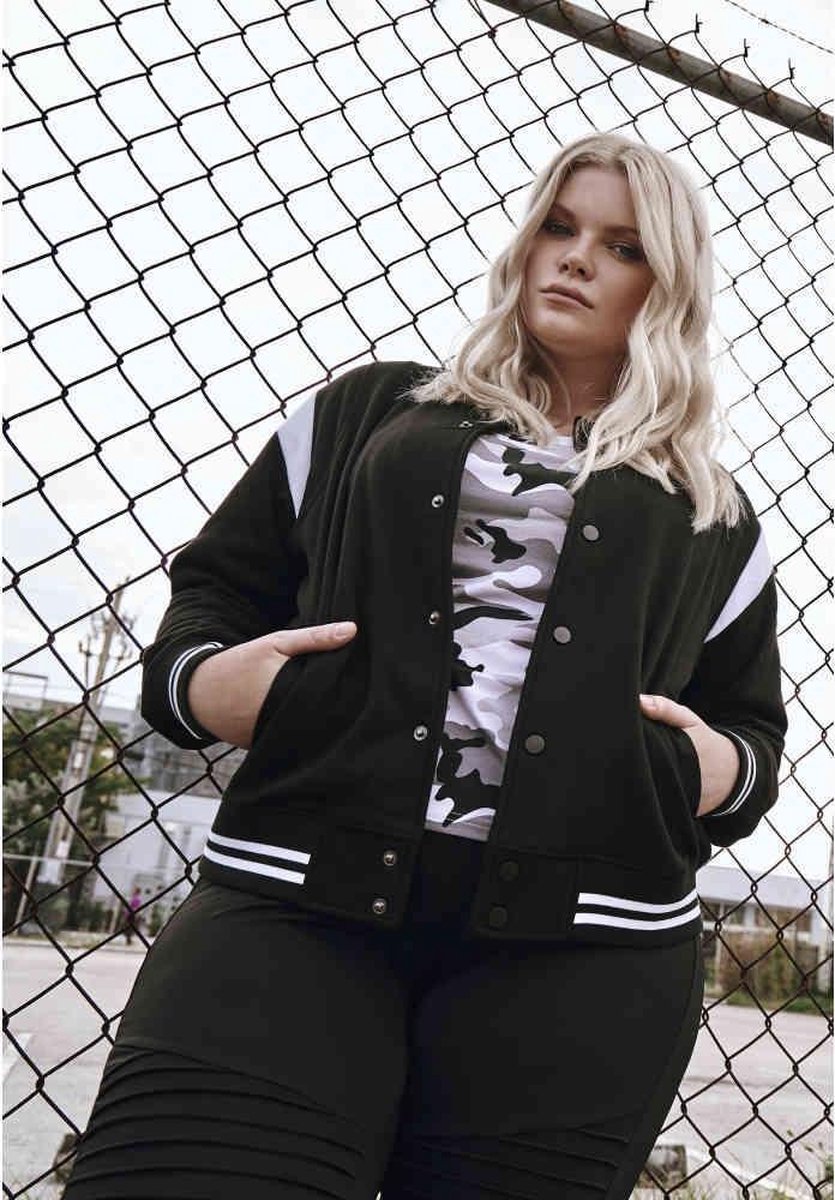 Urban Classics Inset College jacket XL Zwart