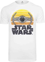 Disney Star Wars Heren Tshirt -S- Star Wars Sunset Wit