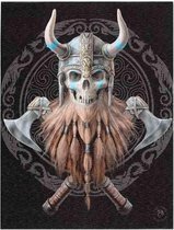 Anne Stokes Canvas afbeelding Viking Skull 19x25 Multicolours