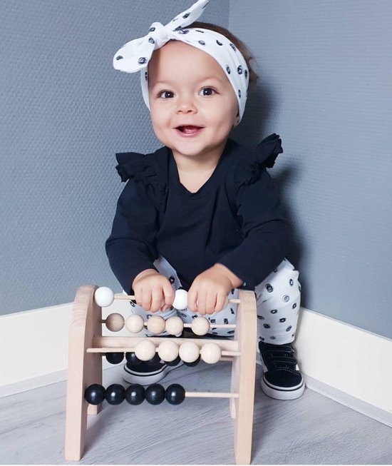 Stof Omkleden mengen Houten Telraam Tiny - Zwart-wit - Vanaf 1 jaar | Houten Speelgoed | bol.com