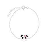 Joy|S - Zilveren Panda armband 14 cm + 3