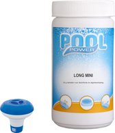 Poolpower long (mini) - 20 grams chloortabletten - 1 kg - 50 stuks met chloordrijver