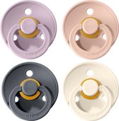 BIBS Fopspeen - Maat 2 (6-18 maanden) - 4 stuks - Lilac, Blush, Iron, Ivory