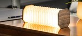 Gingko Smart Accordion Lamp - Tafellamp - Oplaadbaar - Walnoot