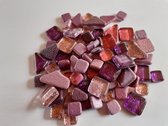 Mozaïek Soft glass puzzels glitter Roze mix